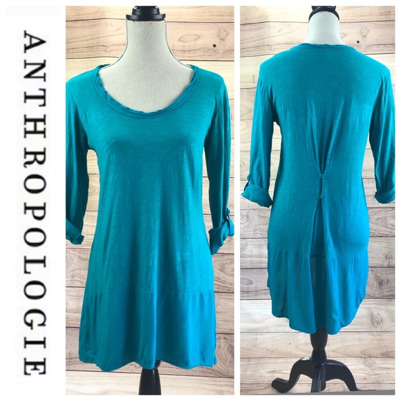💕SALE💕Anthropologie Left of Center Blue Top - Picture 2 of 8